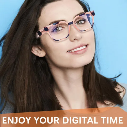 Miniatura 6 de 6 Pack Reading Glasses for Women Blue Light Blocking Reading Glasses Computer Readers with Spring Hinge Eyeglasses