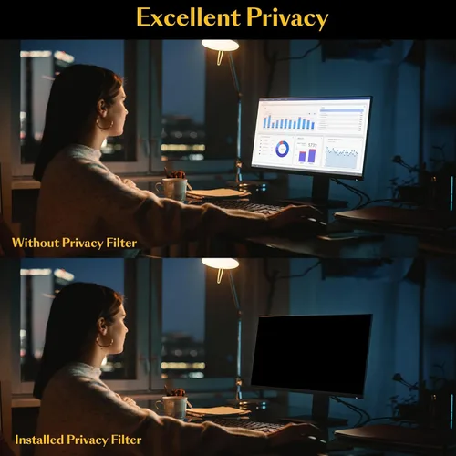 Miniatura 5 de Filtro magnético de pantalla de privacidad para computadora de 22 pulgadas para monitor de pantalla ancha 16:10, 22 pulgadas para colgar extraíble