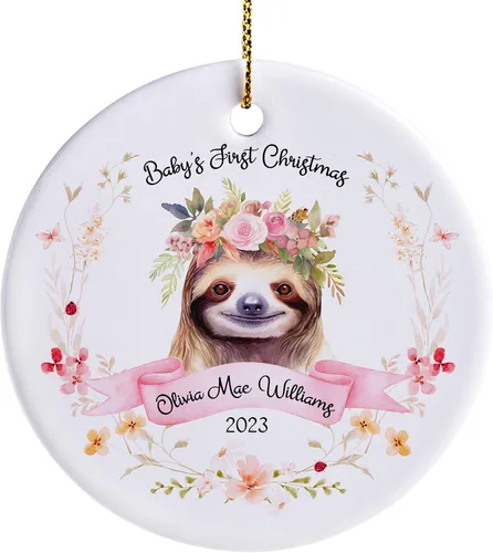Miniatura 11 de Adorno personalizado para la primera Navidad del bebé 2023 para niña, adornos personalizados de la primera Navidad del bebé, regalos para bebé