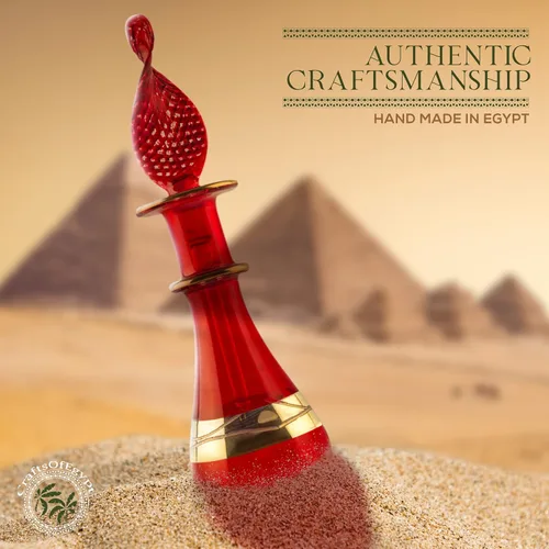 Miniatura 8 de CraftsOfEgypt Genie - Botellas de perfume en miniatura de vidrio soplado para perfumes y aceites esenciales, juego de 10 frascos decorativos, cada