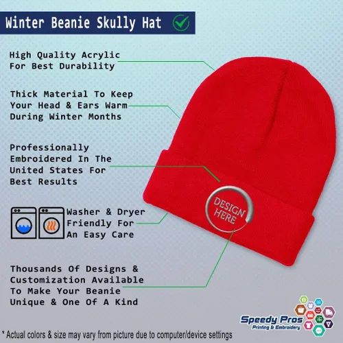 Miniatura 29 de Gorro de invierno para hombres y mujeres, gorro de acrílico con texto personalizado personalizado