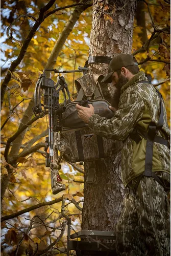 Miniatura 6 de TENZING Paquete lumbar unisex para adultos, Mossy Oak Bottomland Paquete de caza ajustable duradero compatible con H2O con 5 compartimentos, 5