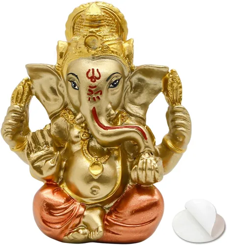 alikiki Dios hindú Señor Ganesha Staue – Ídolo de Dios de la India Ganesh para decoración de tablero de automóvil, regalos de cumpleaños para hombre