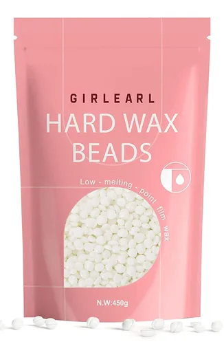 GIRLEARLE - 1 libra de perlas de cera para depilación - Recarga de perlas de cera dura sin fragancia para depilación profesional de cuerpo completo