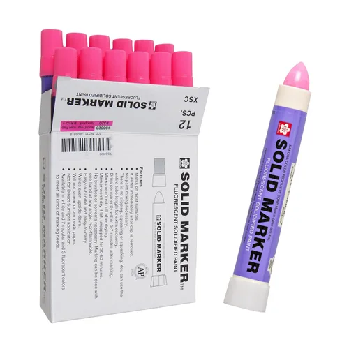 Marcador sólido Sakura, Rosado fluorescente, 12