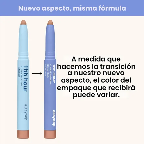 Miniatura 4 de ALLEYOOP Barra de Sombra de Ojos en Crema Impermeable Hora 11 – Lápiz de Sombra de Ojos y Delineador de Larga Duración, Barra de Crema a Polvo
