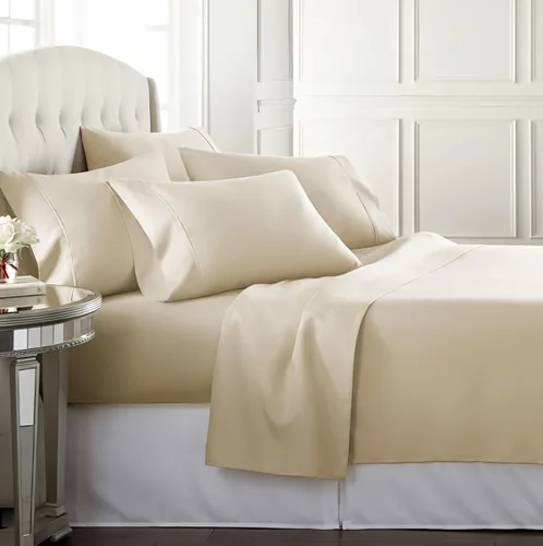 Miniatura 17 de Danjor Linens Juego de sábanas Cal King para personas que duermen con calor, sábanas de calidad de hotel con 4 fundas de almohada, bolsillos 03