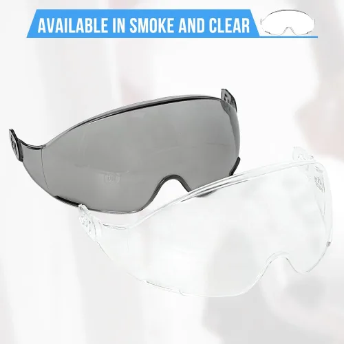 Miniatura 7 de AOLAMEGS Accesorios para casco duro, visera transparente, material de PC, casco de seguridad, reemplazo de gafas EN 166, aprobado lente Visera