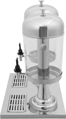 Miniatura 7 de Dispensador de bebidas de 4.22 galones con soporte y núcleo de hielo, recipiente comercial para bebidas frías con jarra de bebida de espita