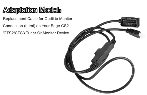 Miniatura 5 de OBDII a cable HDMI H00008000, cables de interfaz OBD2 enchufe a adaptador de monitor HDMI apto para Edge CS2 CTS2 CTS3 enchufe monitor reemplazar