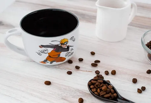 Miniatura 5 de Naruto - Taza de sopa de cerámica de anime con cuchara, impresionante taza de café y té de 20 onzas para bebidas calientes y frías para el hogar