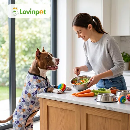 Miniatura 8 de LovinPet Mameluco para perros de razas grandes, pijama para perro, tela elástica ligera, camisa de manga larga para perro, estampado Paw-Some gris
