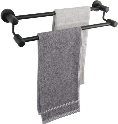 Miniatura 14 de TocTen Barra Doble para Toallas de Baño - Toallero de Acero Inoxidable SUS304 Reforzado para Baño, Accesorios de Baño Barra Doble para Toallas