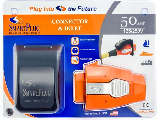 Miniatura 5 de SmartPlug B50ASSYPB - Conector y entrada de alimentación de muelle de 50 amperios, resistente a la intemperie, para caravana, cámper y barco