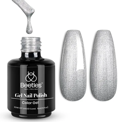 Miniatura 162 de Beetles - Esmalte de uñas de gel verde luminoso que brilla en la oscuridad, esmalte de uñas de gel que se absorbe con lámpara LED UV, arte de uñas