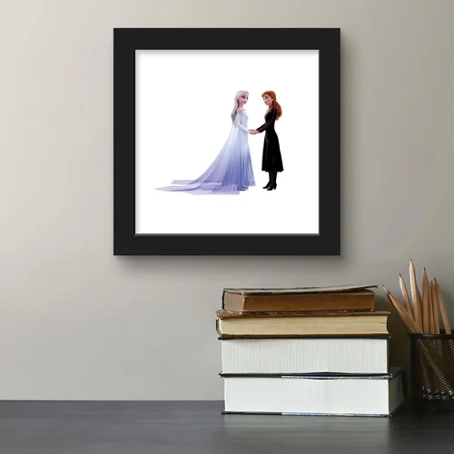 Miniatura 5 de Trends International Gallery Pops Disney Frozen - Póster de pared de Elsa y Anna tomados de la mano, 12.00 x 12.00 pulgadas, versión de marco negro