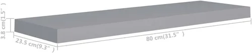 Miniatura 2 de Estantes flotantes de pared, juego de 4 estantes decorativos para montar en la pared, estante colgante con soportes invisibles para decoración