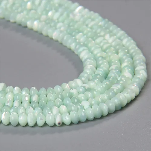 Miniatura 27 de Los granos naturales del espaciador del tubo del grano de Shell de agua dulce teñidos madre de perlas flojas para la fabricación de la joyería, 1