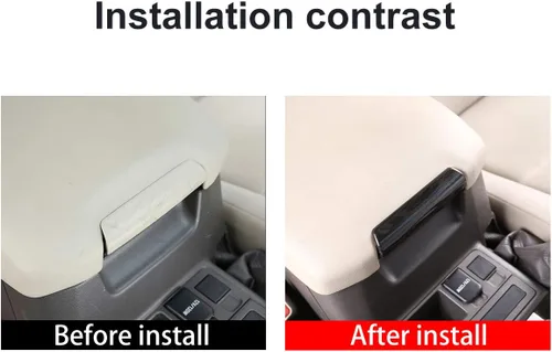 Miniatura 2 de YIWANG Accesorios de lentejuelas para reposabrazos interior de automóvil ABS cromado para Toyota Land Cruiser Prado FJ150 150 2010-2019