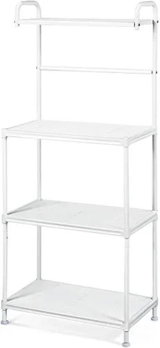 Miniatura 8 de Giantex Estante para panaderos de 4 niveles, estante de almacenamiento de cocina, soporte para horno de microondas, estantes metálicos de alambre
