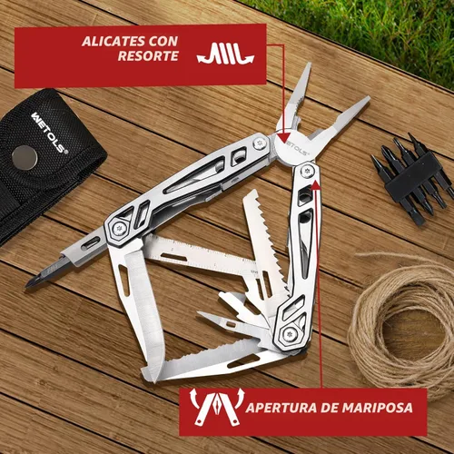 Miniatura 6 de Multiherramienta con navaja de bolsillo, regalos de cumpleaños para hombres, mujeres, mamá, papá, WETOLS 21 en 1, alicates de acero inoxidable