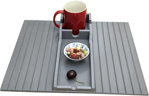 Miniatura 3 de Soporte para tazas de sofá, mesa de sofá para sofá, mesa de reposabrazos, mesa portátil, mesas de bandeja y mesas auxiliares para espacios pequeños.
