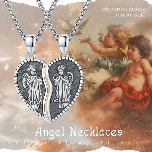 Miniatura 654 de Collar con colgante de plata de ley 925 con medalla de San Patrón, joyería religiosa para hombres y mujeres, con cadena de acero inoxidable 316L