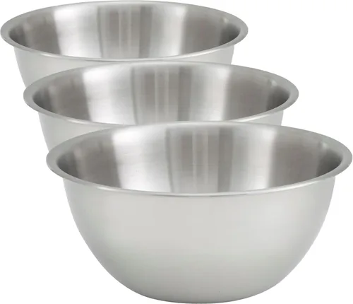 Miniatura 7 de Winco Cuenco para mezclar de acero inoxidable resistente de 5 cuartos, profundo