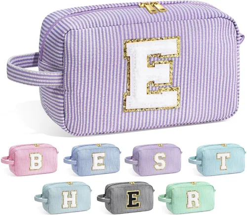 Miniatura 43 de Bolsa de Maquillaje con Inicial YOOLIFE - Regalos de Cumpleaños para Mujeres, Niñas, Mamá, Hija, Amigas, Hermana, Maestra, Regalos de Propuesta