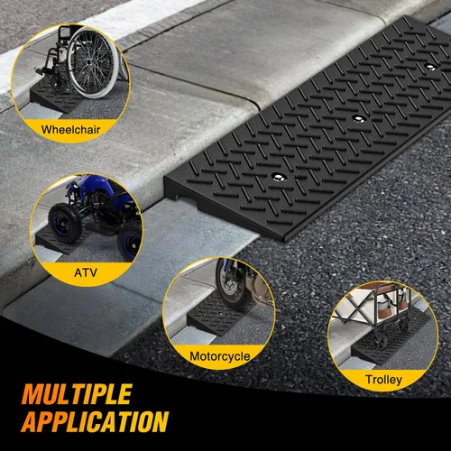 Miniatura 3 de Nilight Rampas de Bordillo de Elevación de 1.6", Rampa de Umbral de Entrada de Goma Resistente para Aceras, Automóviles, Cortacésped, Sillas