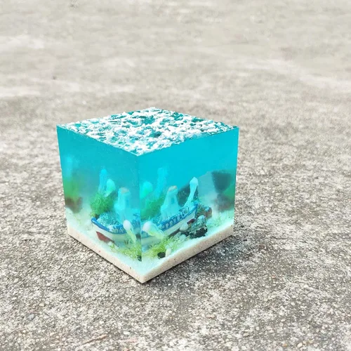 Miniatura 6 de Funshowcase Molde de silicona para pisapapapeles en forma de cubo para manualidades de arcilla polimérica, fabricación de jabón, resina epoxi