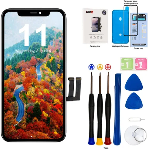 EFAITHFIX para iPhone 11 Reemplazo de pantalla LCD de 6.1 pulgadas, ensamblaje de marco, pantalla LCD y digitalizador de pantalla táctil 3D con kit
