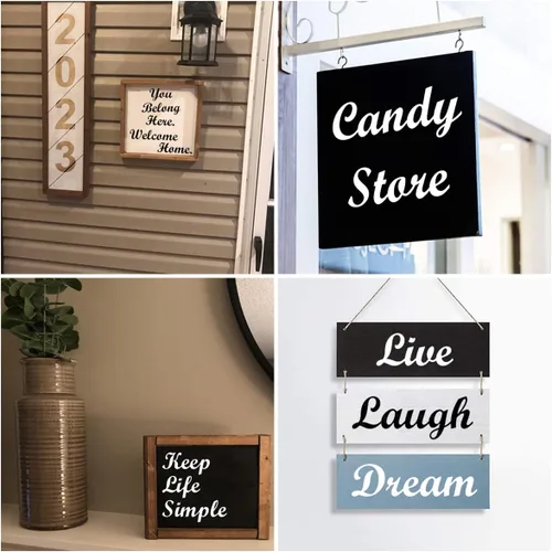 Miniatura 3 de Plantillas de letras del alfabeto de 2 pulgadas para pintar, paquete de 70 plantillas de letras y números con letreros para pintar sobre madera