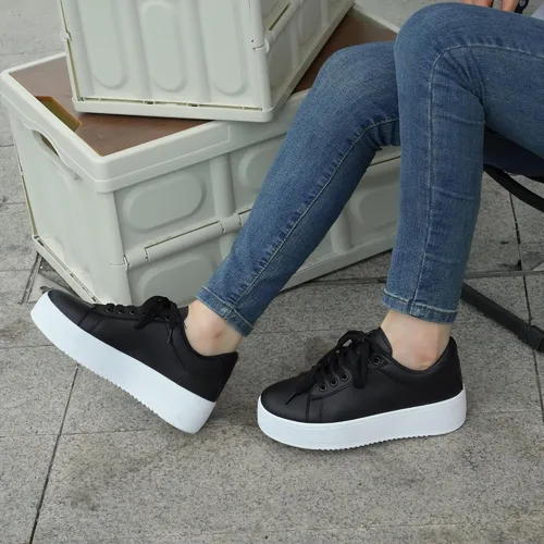 Miniatura 3 de JABASIC Zapatos deportivos de moda para mujer, con cordones, elegantes y cómodos para caminar