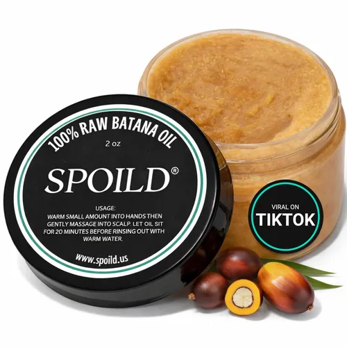 SPOILD Aceite de batana crudo para el crecimiento del cabello, procedente de Honduras, aprobado por el Dr. Sebi, 100% orgánico y sin refinar, para