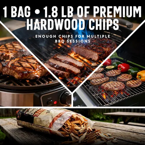 Miniatura 5 de Mr. Bar-B-Q Astillas para ahumar de madera Mesquite, astillas de ahumar de madera de mezquite 100 % natural para ahumadores, funcionan en cualquier