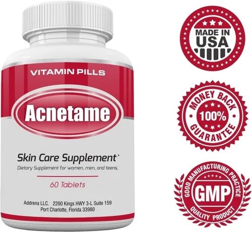 Miniatura 10 de Suplementos vitamínicos para tratamiento del acné de Acnetame (60 pastillas)