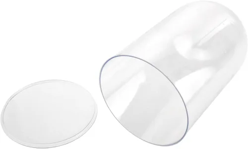 Miniatura 2 de HOMEFORD Vitrina de cúpula de plástico con base transparente, 4 pulgadas, 1 unidad