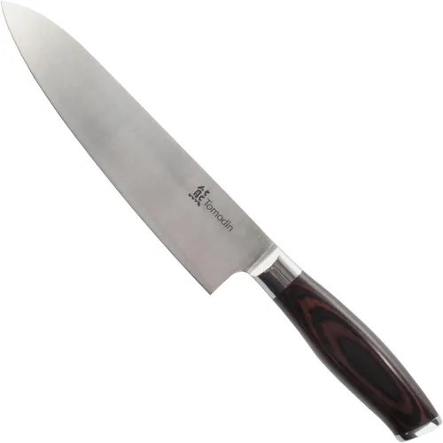 Miniatura 10 de BambooMN Cuchilla china - 8.5" hoja lisa mango plateado - 1 cuchillo Cuchilla lisa mango plateado