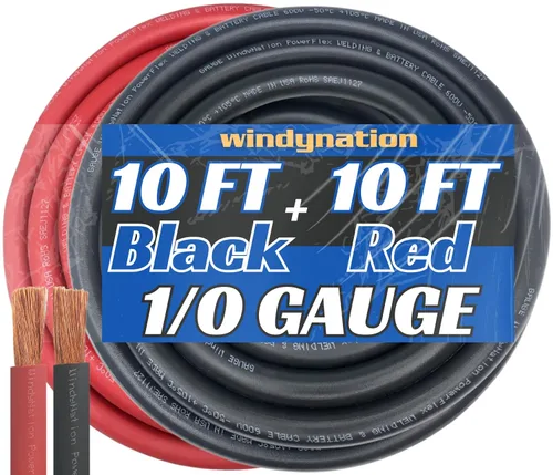 Miniatura 28 de Cable flexible de cobre puro para soldadura de batería calibre 4 AWG 25 pies negro + 25 pies rojo - Coche, Inversor, RV, Solar Negro de 25 pies + 25