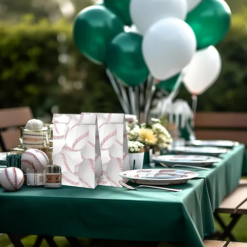 Miniatura 7 de OuteGo 24 bolsas de regalo de fiesta de béisbol con pegatinas - Bolsas de golosinas y regalos de fiesta para fiestas de cumpleaños de niños