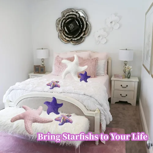 Miniatura 6 de Juguete de peluche de estrella de mar, animales marinos, animales marinos, linda decoración de habitación de playa y océano costero