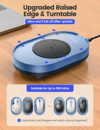 Miniatura 4 de Vaydeer Movedor de Ratón Indetectable, Dispositivo Jiggler de Ratón M4 con Interruptor de Encendido/Apagado, Agitador Libre de Controladores