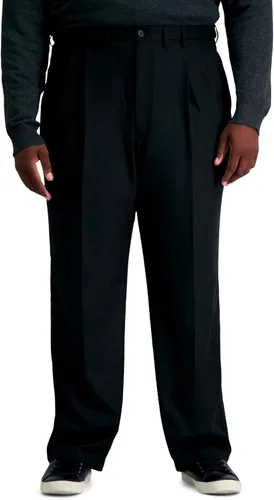 Haggar Pantalones Cool 18 Pro Classic Fit plisado frontal oculto con cintura expansible, tallas regulares y grandes y altas