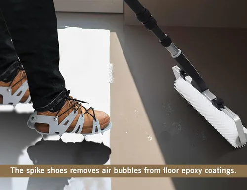Miniatura 3 de ROLLINGDOG Zapatos de epoxi con pinchos para pisos, zapatos epoxi con picos cortos de 1 pulgada, perfectos para pisos epoxi, superposiciones