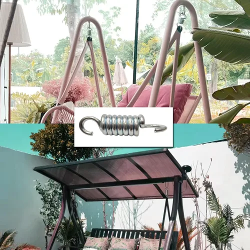 Miniatura 5 de Perchas de resortes oscilantes para porche, resortes resistentes para silla, perchas de suspensión resistentes para montaje en techo para columpios