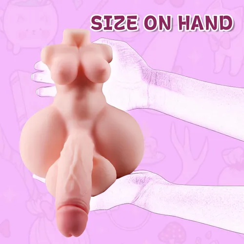Miniatura 4 de Muñeca sexual pequeña de 2.16 libras, juguete sexual trans, coños de bolsillo, 2 en 1, juguetes Masterburters para hombre con torso consolador suave