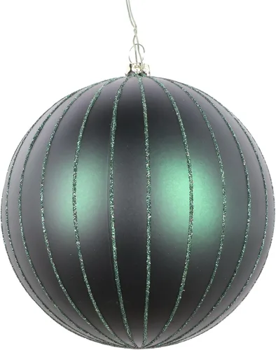 Miniatura 3 de Vickerman Adorno navideño de bola de avena mate con purpurina de 5 pulgadas. Incluye 4 piezas por bolsa.
