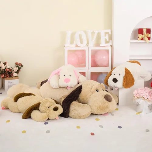 Miniatura 7 de MorisMos Animales de Peluche de Perro Gigante, Perro de Peluche Grande de 31 pulgadas, Almohada Suave de Cachorro Grande de Peluche, Regalos