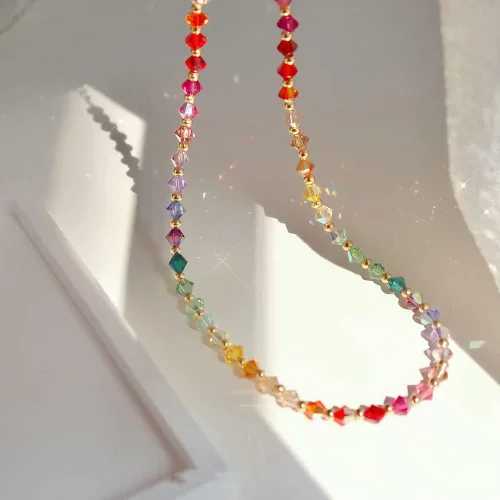 Miniatura 4 de 1000 cuentas de cristal bicono de 0.157 pulgadas mezcla de cristal AB azul a granel cuentas facetadas para collares, pulseras, aretes, manualidades